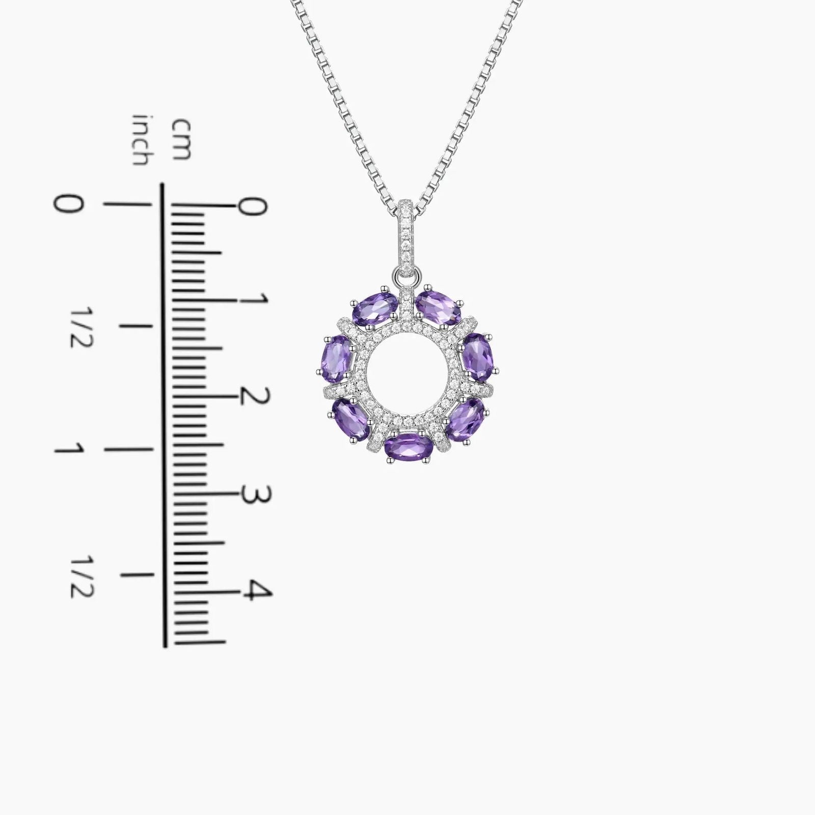Amethyst Galaxy Pendant Necklace in Sterling Silver - Irosk ® - Irosk Australia