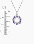 Amethyst Galaxy Pendant Necklace in Sterling Silver - Irosk ® - Irosk Australia