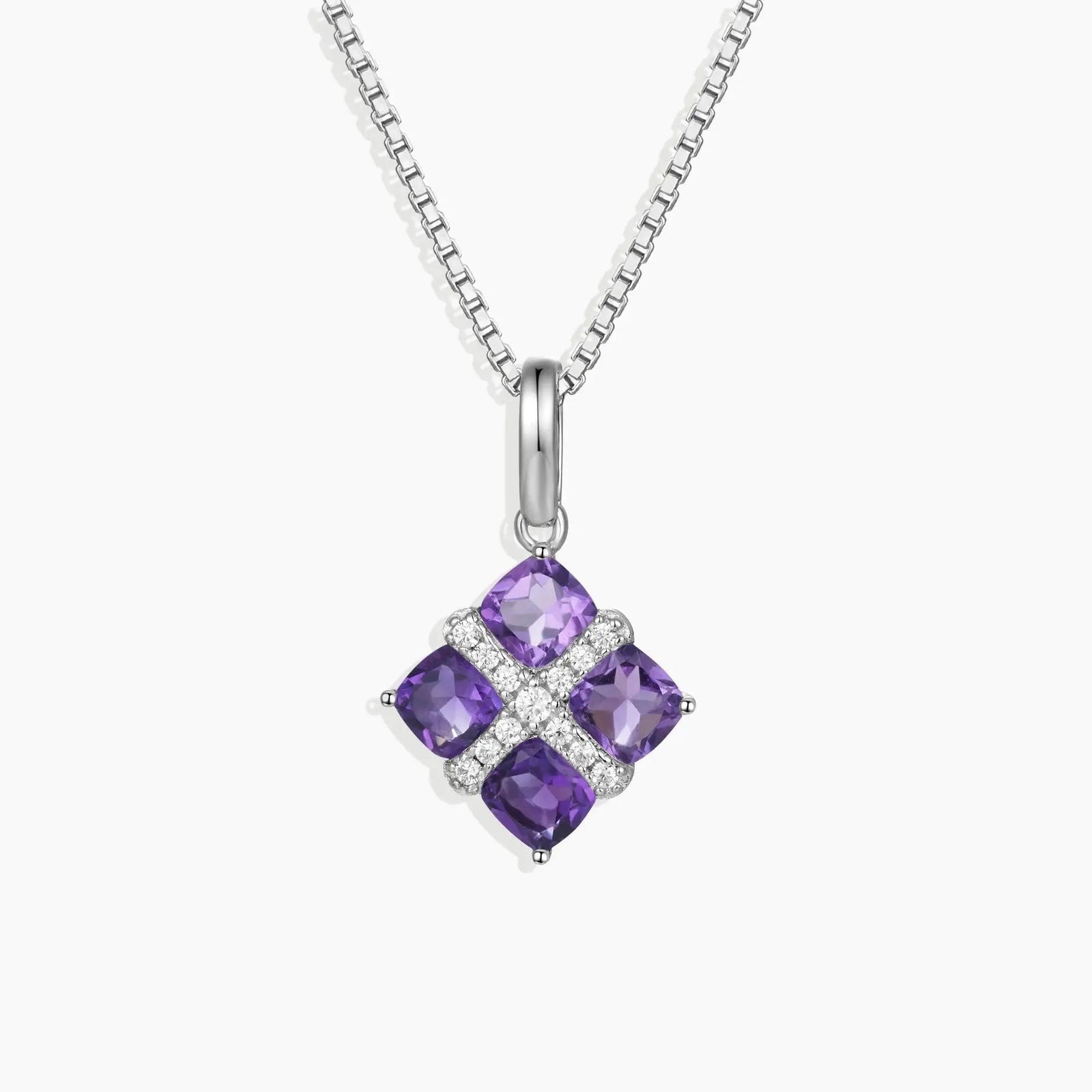 Amethyst Infanta Charm Necklace in Sterling Silver - Irosk Australia