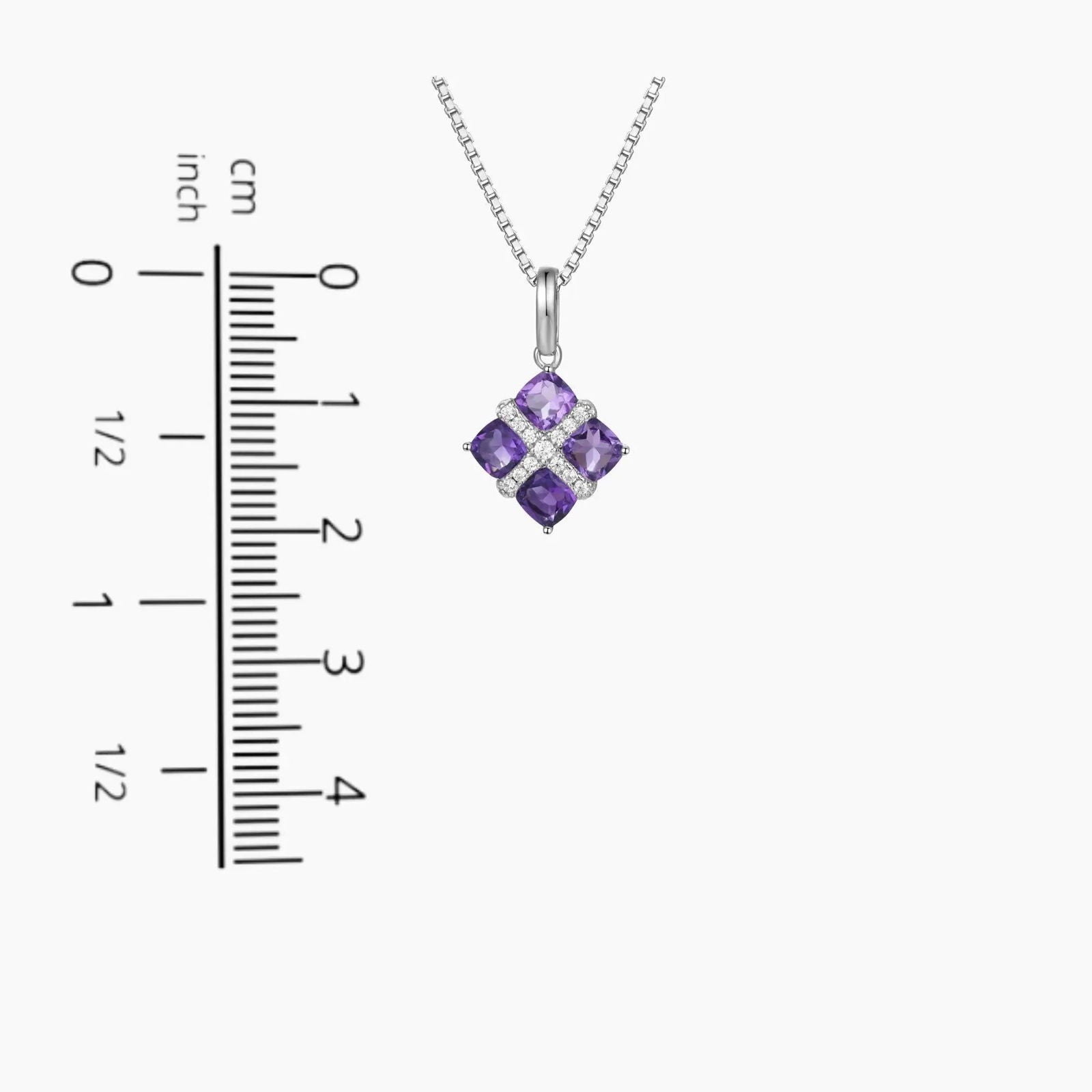 Amethyst Infanta Charm Necklace in Sterling Silver - Irosk Australia