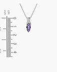 Amethyst Infinity Pendant Necklace in Silver | - Irosk Australia