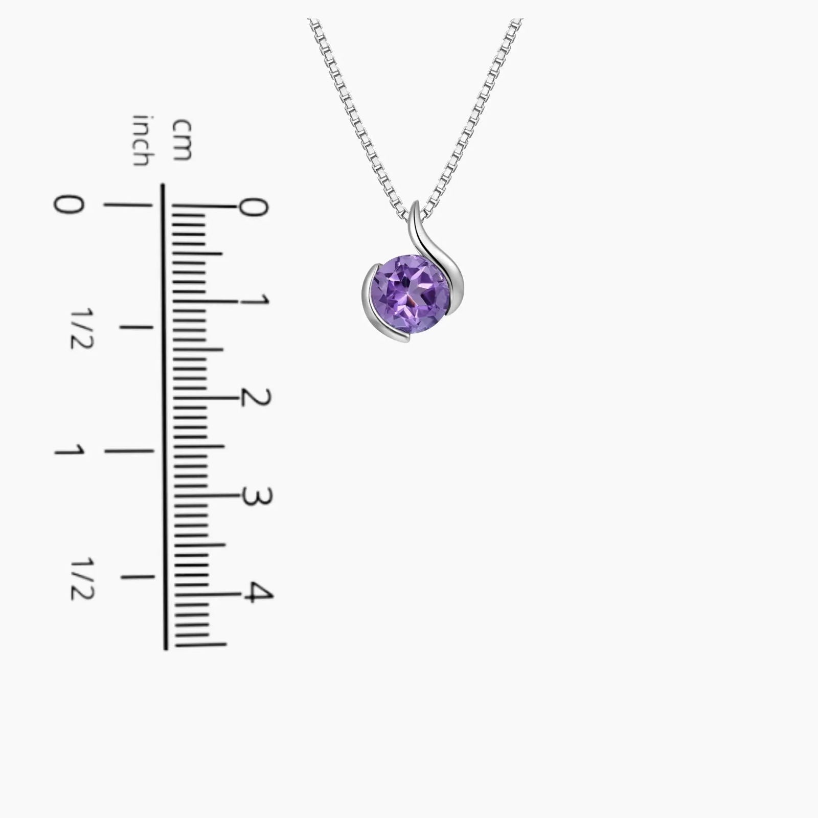 Amethyst Monarch Pendant in Sterling Silver - Irosk Australia