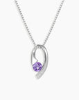 Amethyst Rio Pendant Necklace in Sterling Silver - Irosk Australia