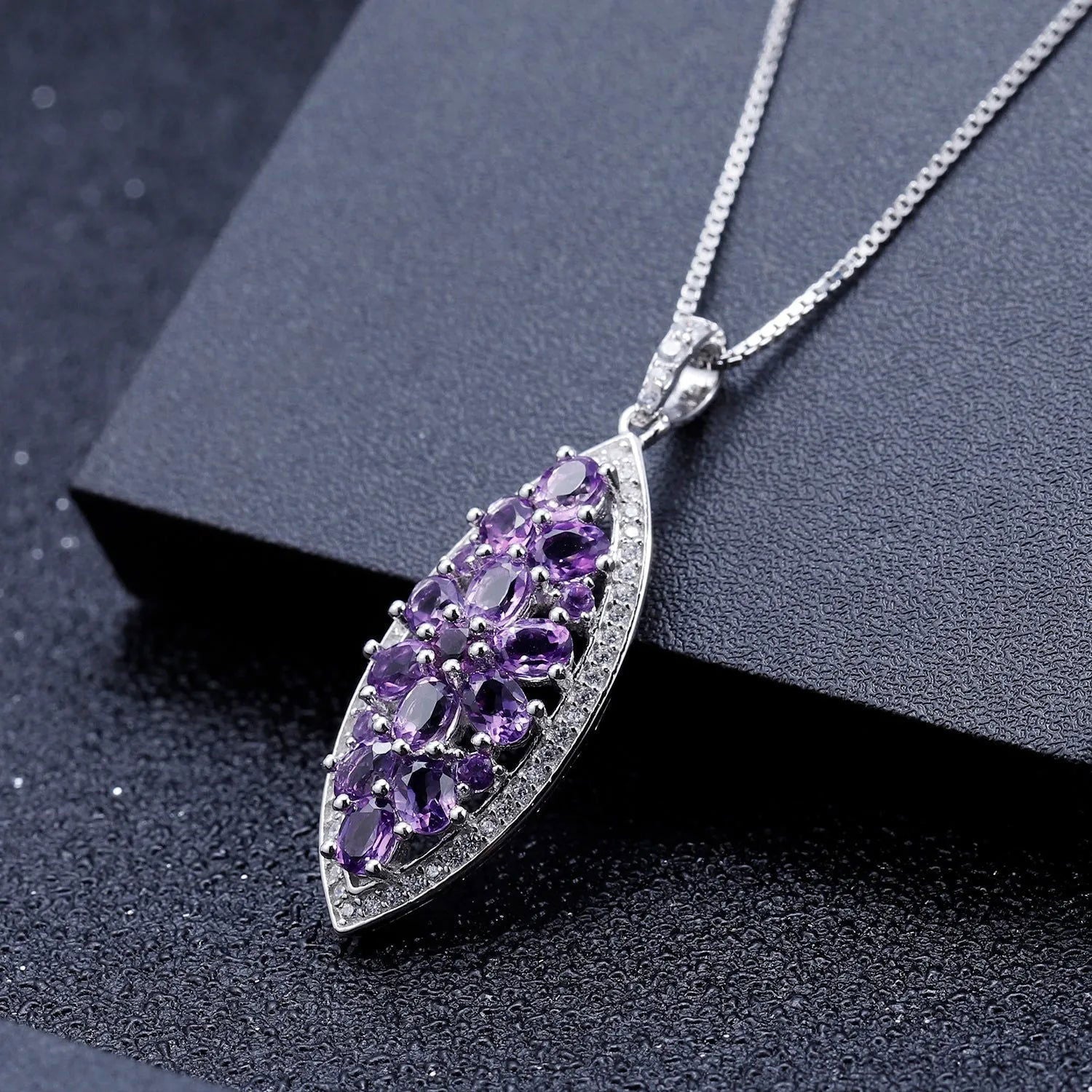 Amethyst Twilight Necklace in Sterling Silver - Irosk Australia