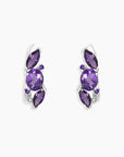 Amethyst Venus Earrings in Sterling Silver - Irosk Australia