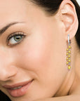 citrine drop earrings on model
