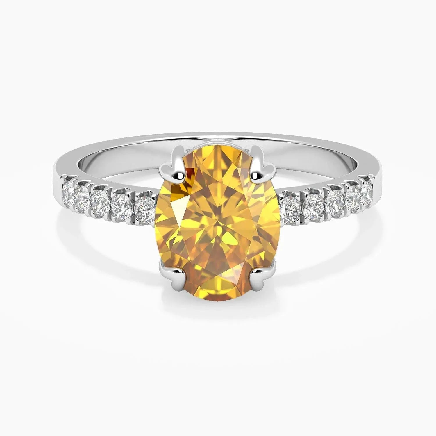 Citrine Oval Ring in Sterling Silver – November Birthstone Ring