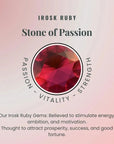 Cross Ruby Pendant Necklace in 925 Sterling Silver - Irosk Australia ® - Irosk Australia