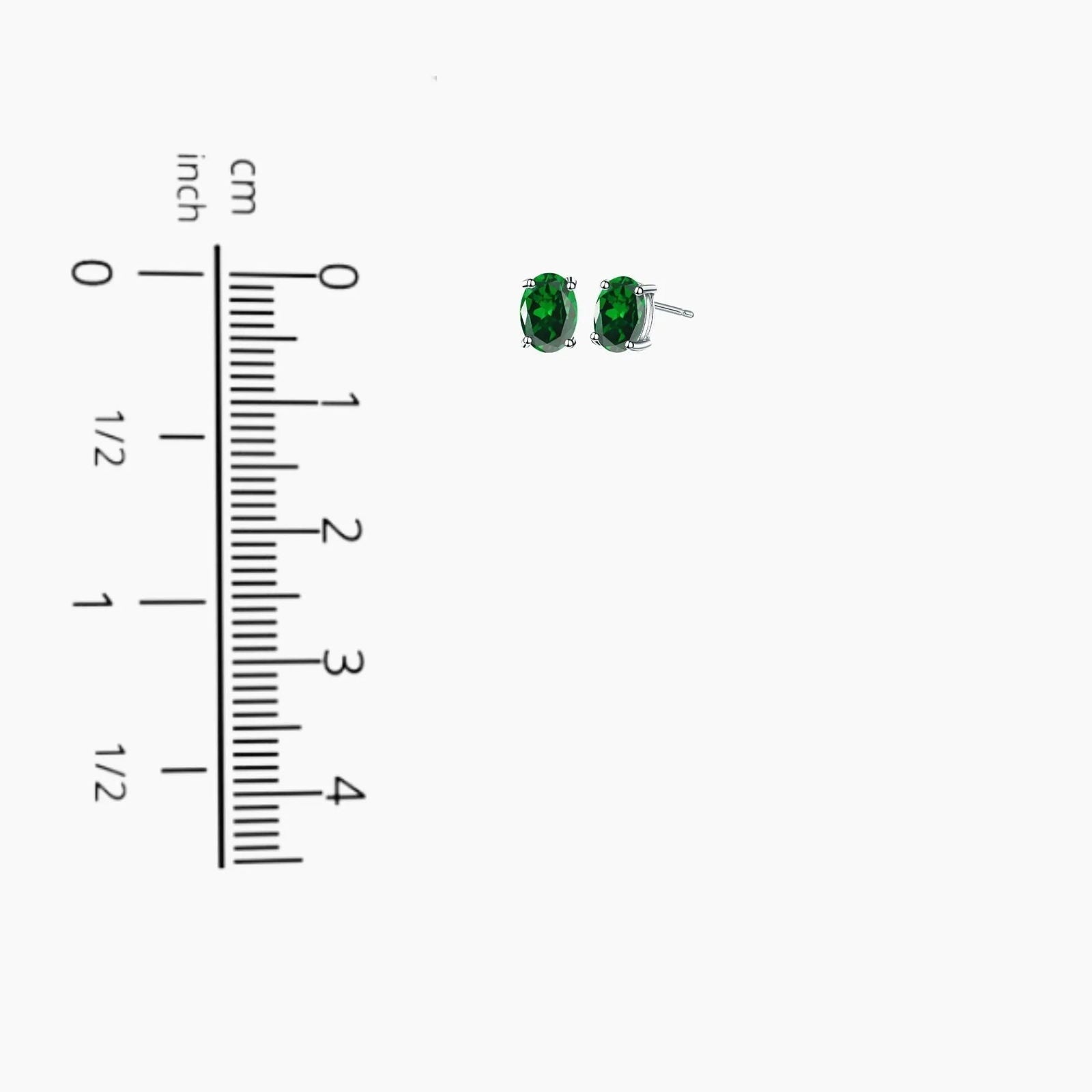 Sleek black Irosk gift box designed for presenting the oval emerald stud earrings.