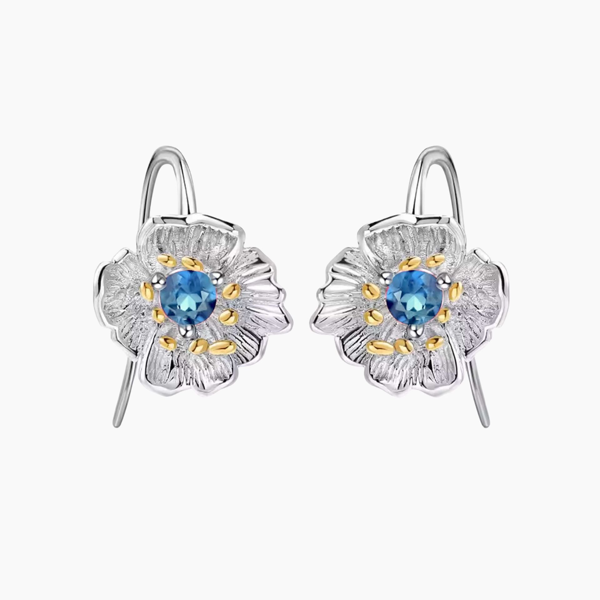 Topaz Blossom Earrings - Sterling Silver - Irosk