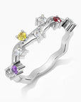 Galaxy Gleam Ring Rainbow Gemstones - Irosk Australia