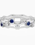 Galaxy sapphire ring in sterling silver