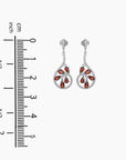 Garnet Dewdrop Earrings in Sterling Silver - Irosk Australia