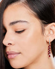 Garnet Drop Earrings in Sterling Silver | Irosk Australia ® - Irosk Australia