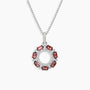 Garnet Galaxy Pendant Necklace in Sterling Silver - Irosk ® - Irosk Australia