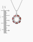 Garnet Galaxy Pendant Necklace in Sterling Silver - Irosk ® - Irosk Australia
