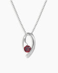 Garnet Rio Pendant Necklace in Sterling Silver - Irosk Australia