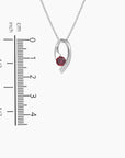 Garnet Rio Pendant Necklace in Sterling Silver - Irosk Australia