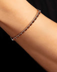 Garnet Tennis Bracelet crafted in 925 Sterling Silver | Irosk Australia ® - Irosk Australia