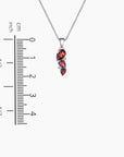 Garnet Venus Necklace in Sterling Silver - Irosk Australia