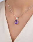 Oval Amethyst Pendant Necklace – A Timeless Gift for Her | Irosk Australia ®