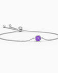 Irosk Bezel Set Round Amethyst Bracelet - Irosk Australia