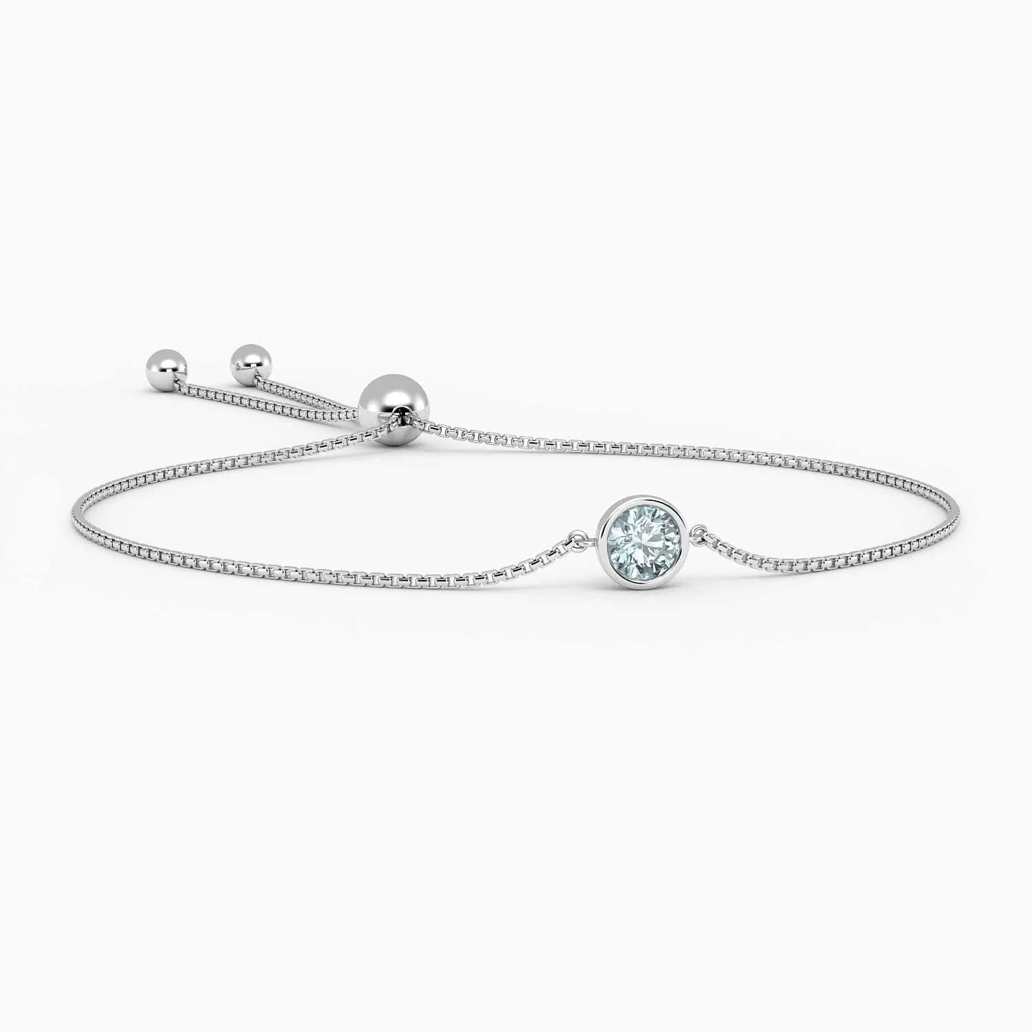 Irosk Bezel Set Round Aquamarine Bracelet - Irosk Australia