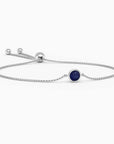 Bezel set sapphire bracelet in 925 silver
