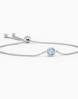 Irosk Bezel Set Round Sky Blue Topaz Bracelet - Irosk Australia