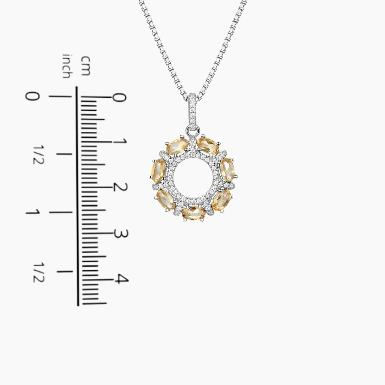 Irosk Galaxy Citrine Necklace in 925 Silver - Irosk Australia