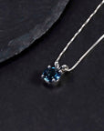 Irosk Round Cut Necklace in Sterling Silver -  London Blue Topaz - Irosk Australia