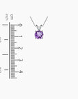 Irosk Round Cut Pendant in Sterling Silver -  Amethyst - Irosk Australia