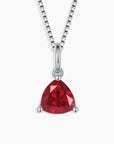 Irosk Trillion Cut pendant in Sterling Silver -  Ruby - Irosk Australia