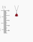 Irosk Trillion Cut pendant in Sterling Silver -  Ruby - Irosk Australia