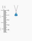 Irosk Trillion Shape Pendant in Sterling Silver -  Swiss Blue Topaz - Irosk Australia