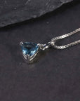 Irosk Trillion cut Necklace in Sterling Silver -  London Blue Topaz - Irosk Australia