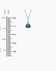 Irosk Trillion cut Necklace in Sterling Silver -  London Blue Topaz - Irosk Australia