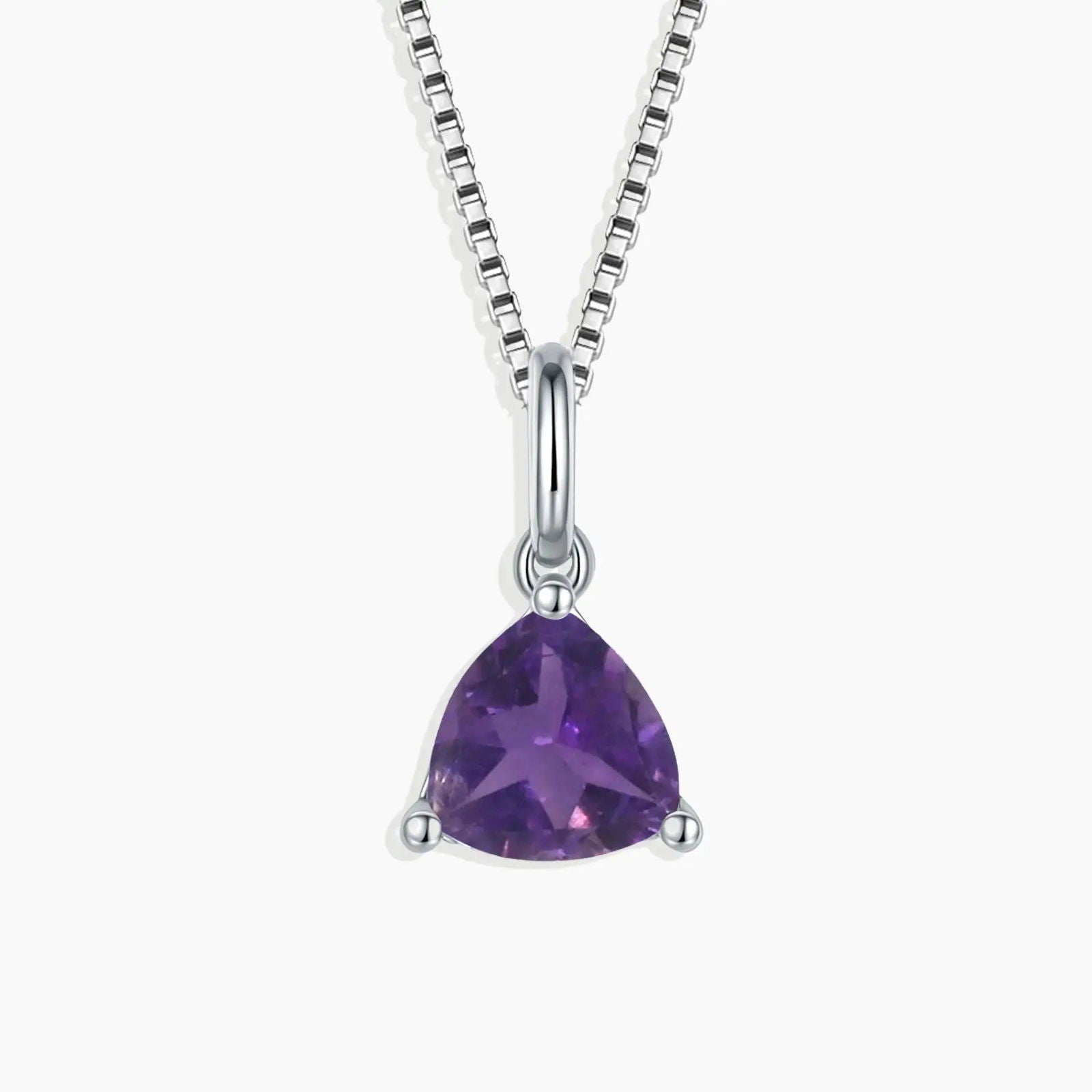 Irosk Trillion cut Pendant in Sterling Silver -  Amethyst - Irosk Australia