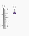 Irosk Trillion cut Pendant in Sterling Silver -  Amethyst - Irosk Australia