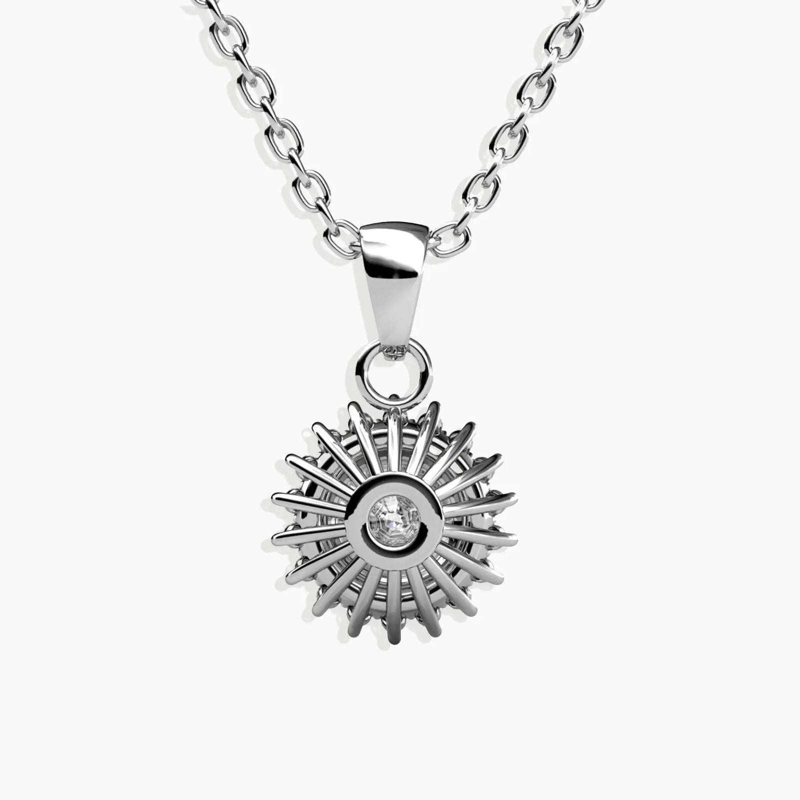 backside of sunburst necklace