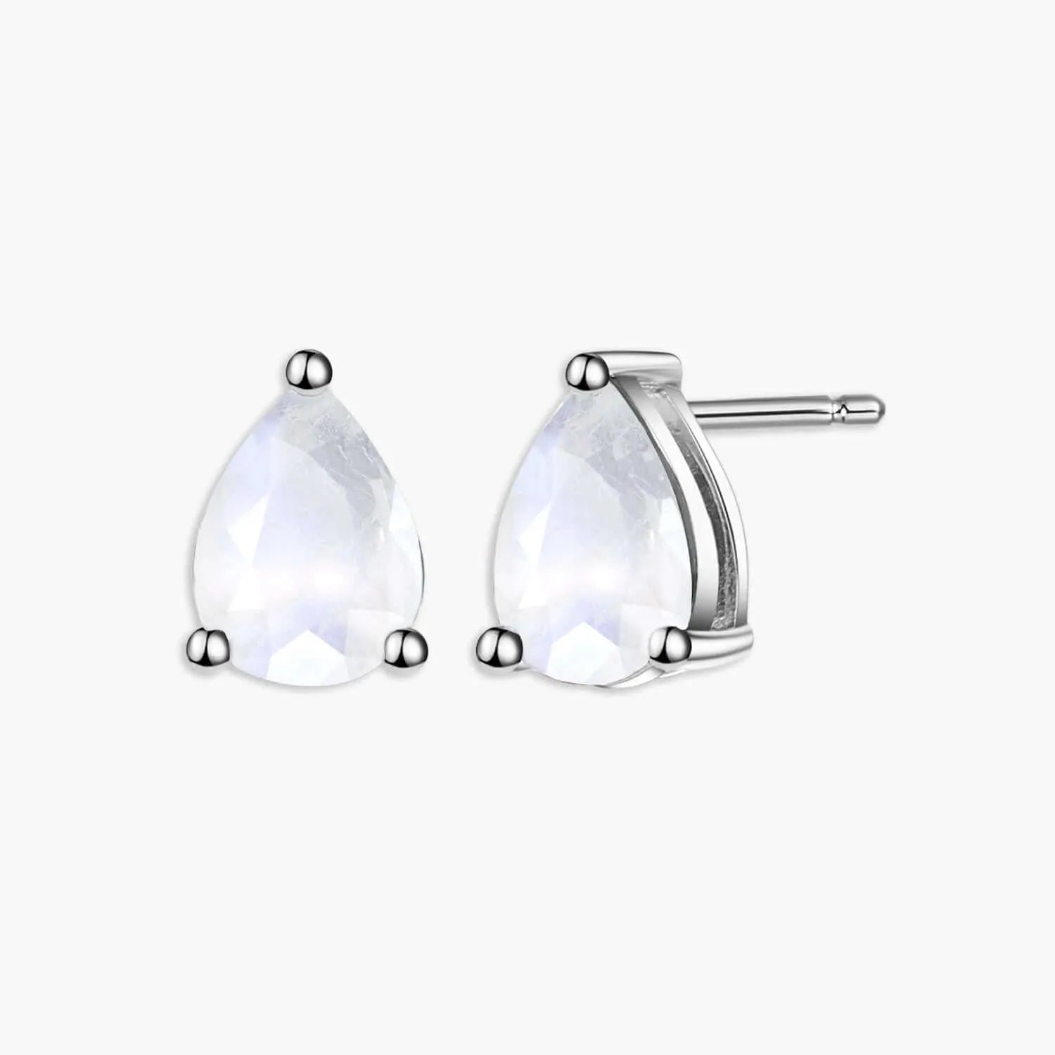 Moonstone Pear Cut Stud Earrings in Sterling Silver - Irosk Australia ® - Irosk Australia