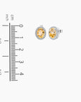 Oval Regal Citrine Earrings in Sterling Silver | Irosk Australia ® - Irosk Australia