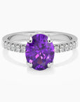 Oval Shape Amethyst RIng - Irosk Australia