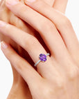 Oval Shape Amethyst RIng - Irosk Australia