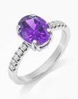 Oval Shape Amethyst RIng - Irosk Australia
