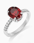 Oval Shape Garnet Ring - Irosk Australia