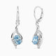 Oval Shape Topaz Dangling Leverback Earrings in 925 Sterling Silver - Irosk Australia ®