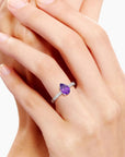 Pear Shape Amethyst Ring in Silver - Irosk Australia ® - Irosk Australia