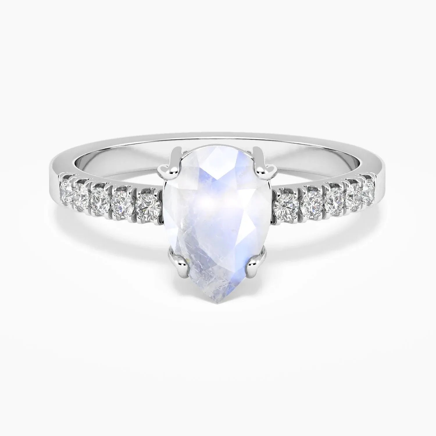 Pear Shape Moonstone Ring  in Silver - Irosk Australia ® - Irosk Australia