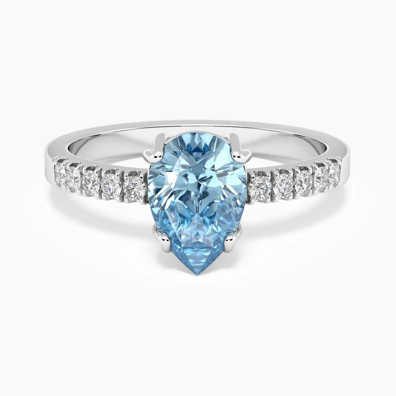 Pear Shape Topaz Ring in Silver - Irosk Australia ® - Irosk Australia